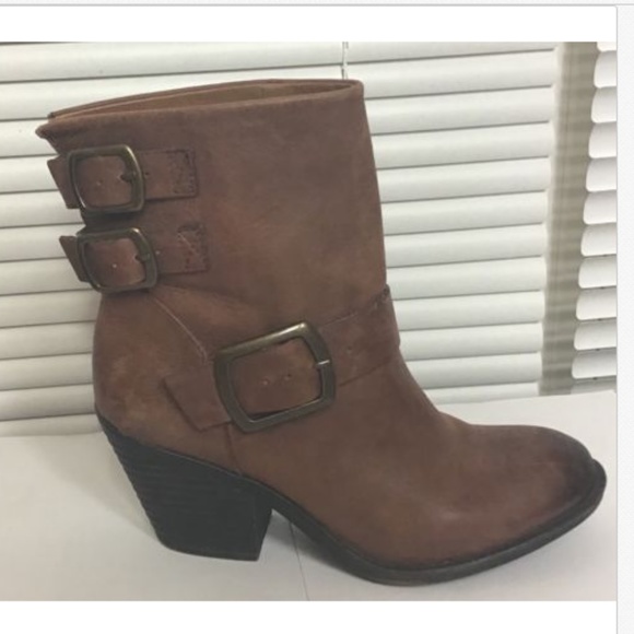 Lucky Brand Booties Brown Leather Boots Women's Si - Picture 4 of 6